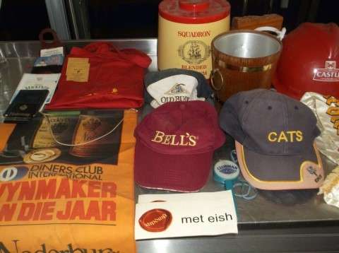 BAR ACCESSORIES : VARIETY CAPS, ICE BUCKETS. SASH. BRAAI APRON ETC ETC